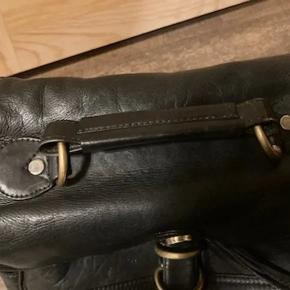 FRYE Black Leather Back Pack - Picture 7 of 12